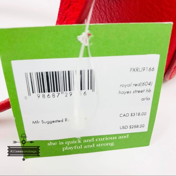 🔽 Kate spade hayes Street hobo arla crossbody red - Picture 4 of 5